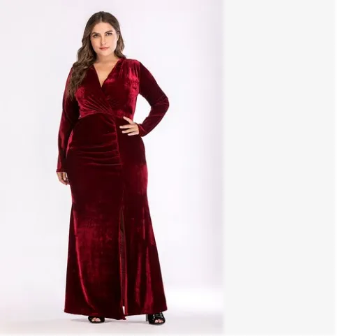 Vestidos De Festa Longo Платье 2019 Новое Женское платье с длинным рукавом высокой талией
