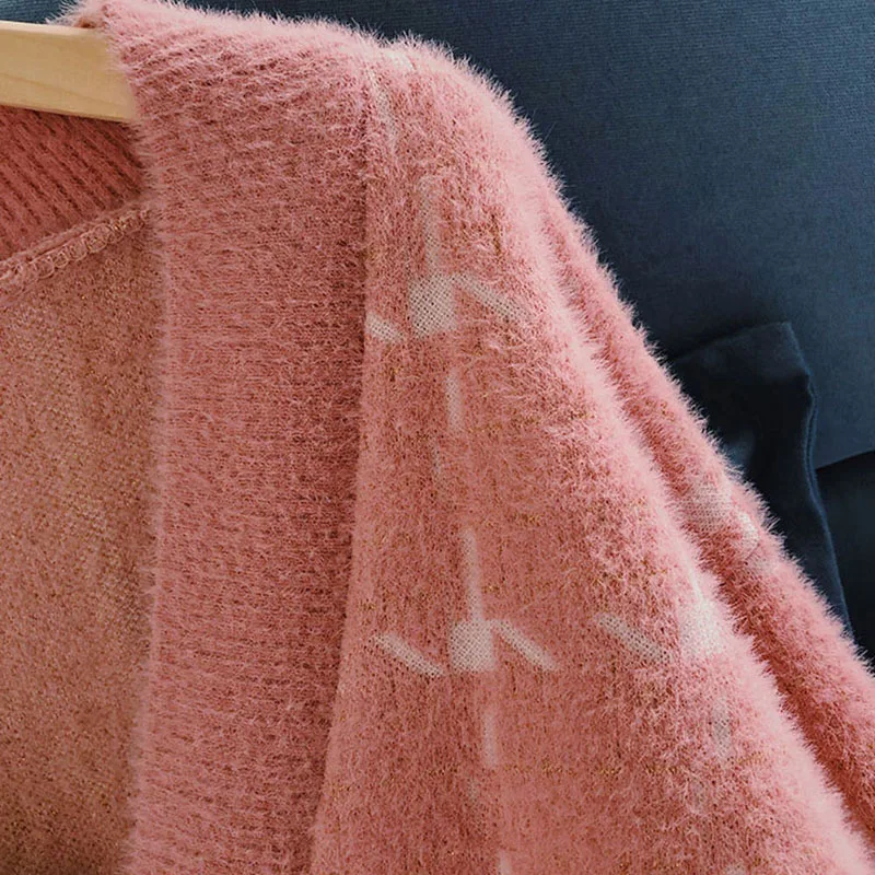 Повседневное трикотажное кимоно с V образным вырезом кардиган женский осенне