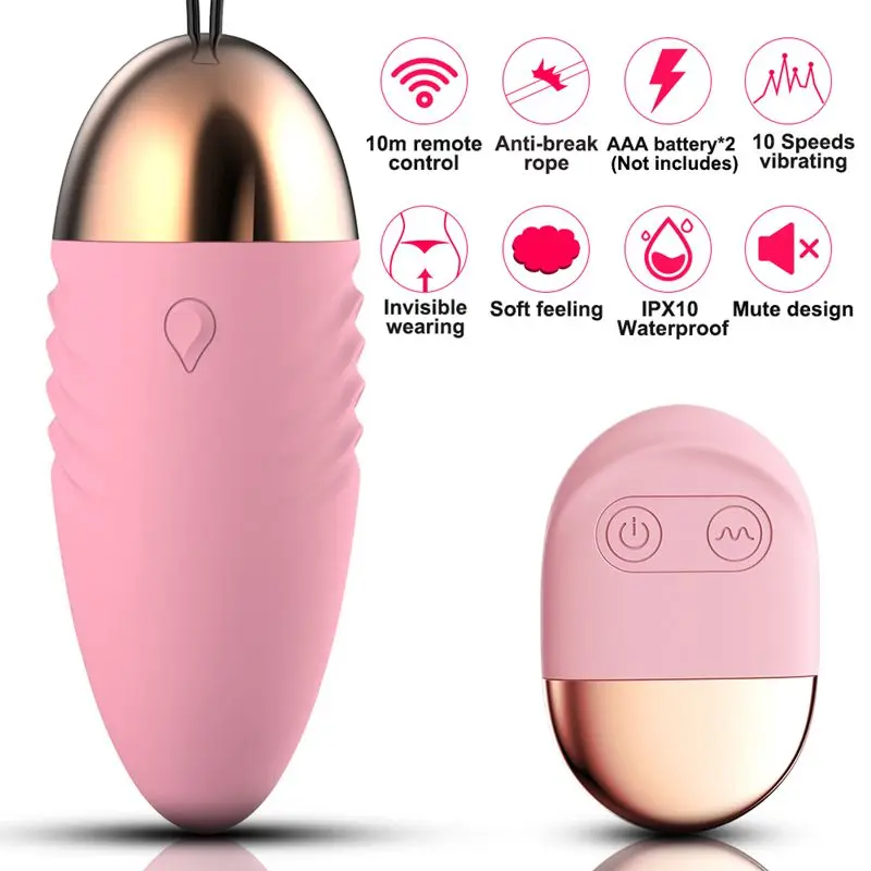Woman's sex toy vibrating egg wireless remote control 10-speed clitoral stimulator vaginal massage ball G-spot vibrator | Красота и