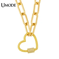 umode chain toggle clasp gold necklaces for women choker necklaces boho femme collar statement jewelry girls un0402