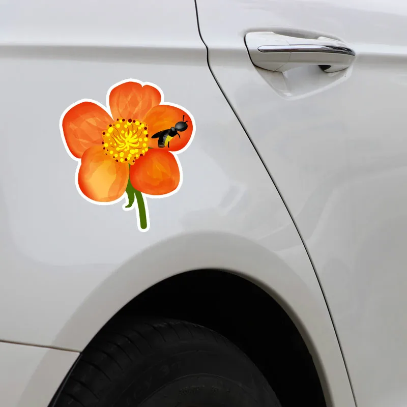 EBdecal интересные пчелы и гибискуса для Авто/задний фонарь/окно/внутренний внешний
