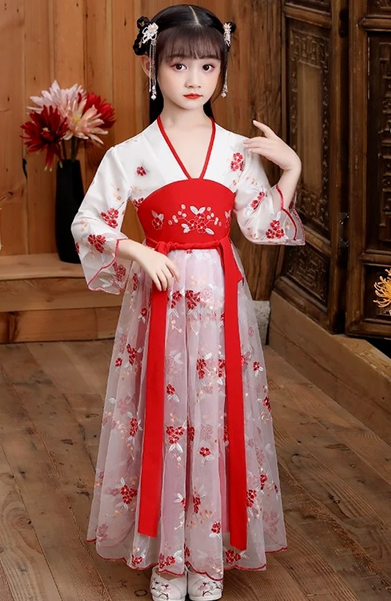 Традиционные китайские платья ханьфу для девочек костюмы косплея одежда
