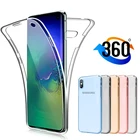 360 противоударный чехол для Samsung Galaxy Note8 Note9 Note10 Note20 Pro Lite A41 A51 A71 M10 M20 M30 M40 M60S M80 прозрачной крышкой