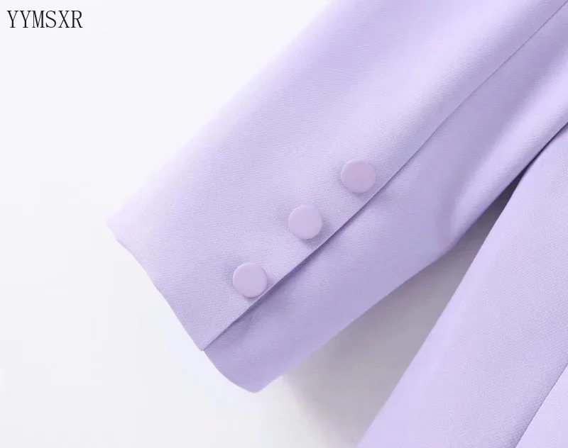 Модный женский Костюмный пиджак новинка 2020 повседневный свободный фиолетовый