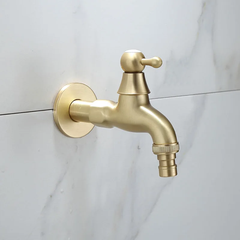 Стиральная машина Смесители для ванной комнаты настенный кран матовый золотой