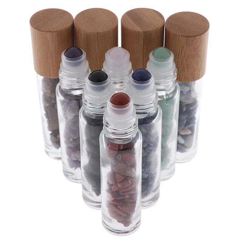 Прозрачное стекло с бамбуковой крышкой 10 мл 1 шт.|Многоразовые бутылки| |