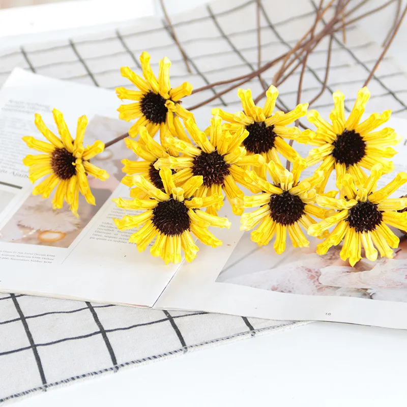 

Nordic Style Handmade Combination Dried Sesame Flower Living Room Home Decoration Photo Props Floral Arrangement DIY Accessories