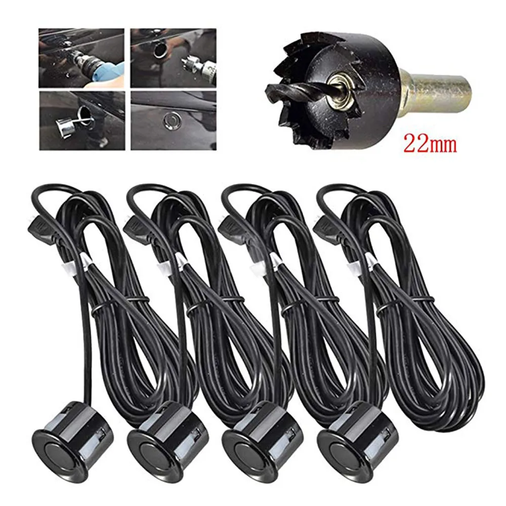 Беспроводной Автомобильный парктроник система с 4 датчиками радар для парковки