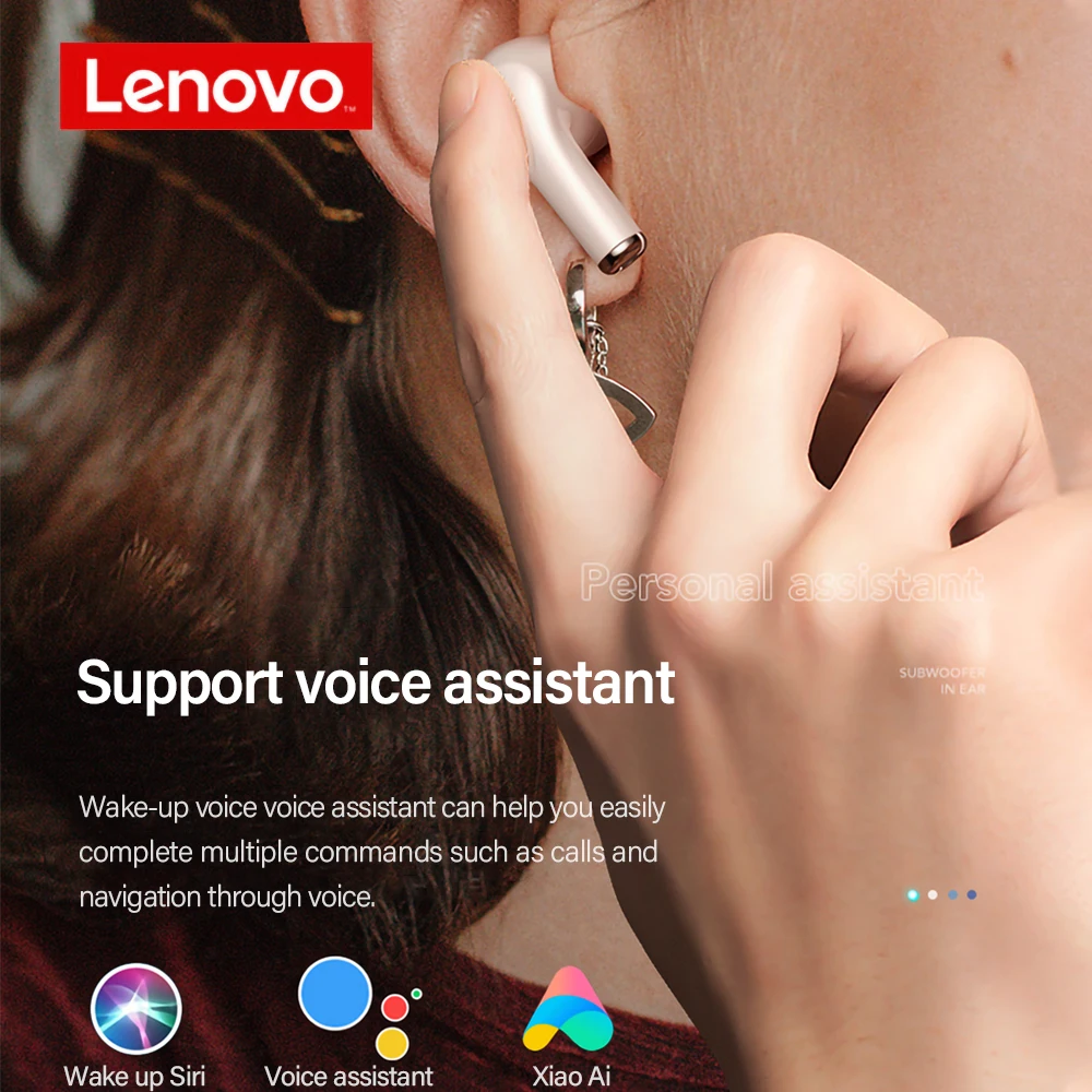 Беспроводные спортивные наушники Lenovo LP1S Bluetooth с сенсорным управлением Hi-Fi