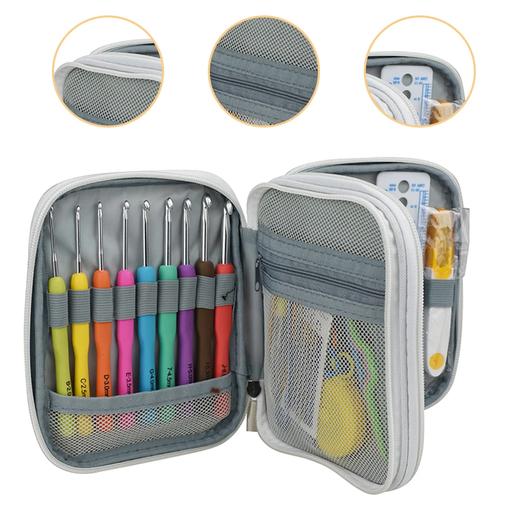 22 шт./компл. Крючки из нержавеющей стали для вязания спицы 2 8 мм Швейные