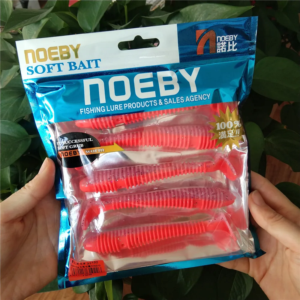 

Noeby 30pcs 12cm 13g Fishing Worm Soft Lures Jig Wobblers For Carp Bass Artificial Double Colors Silicone Swimbait