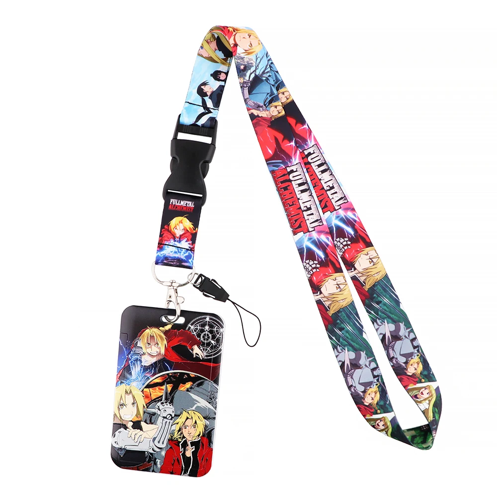 

JF324 Anime Figure Cartoon Keychain Lanyards ID Badge Holder Badge Passport Gym Cell Phone USB Badge Holder Key Strap