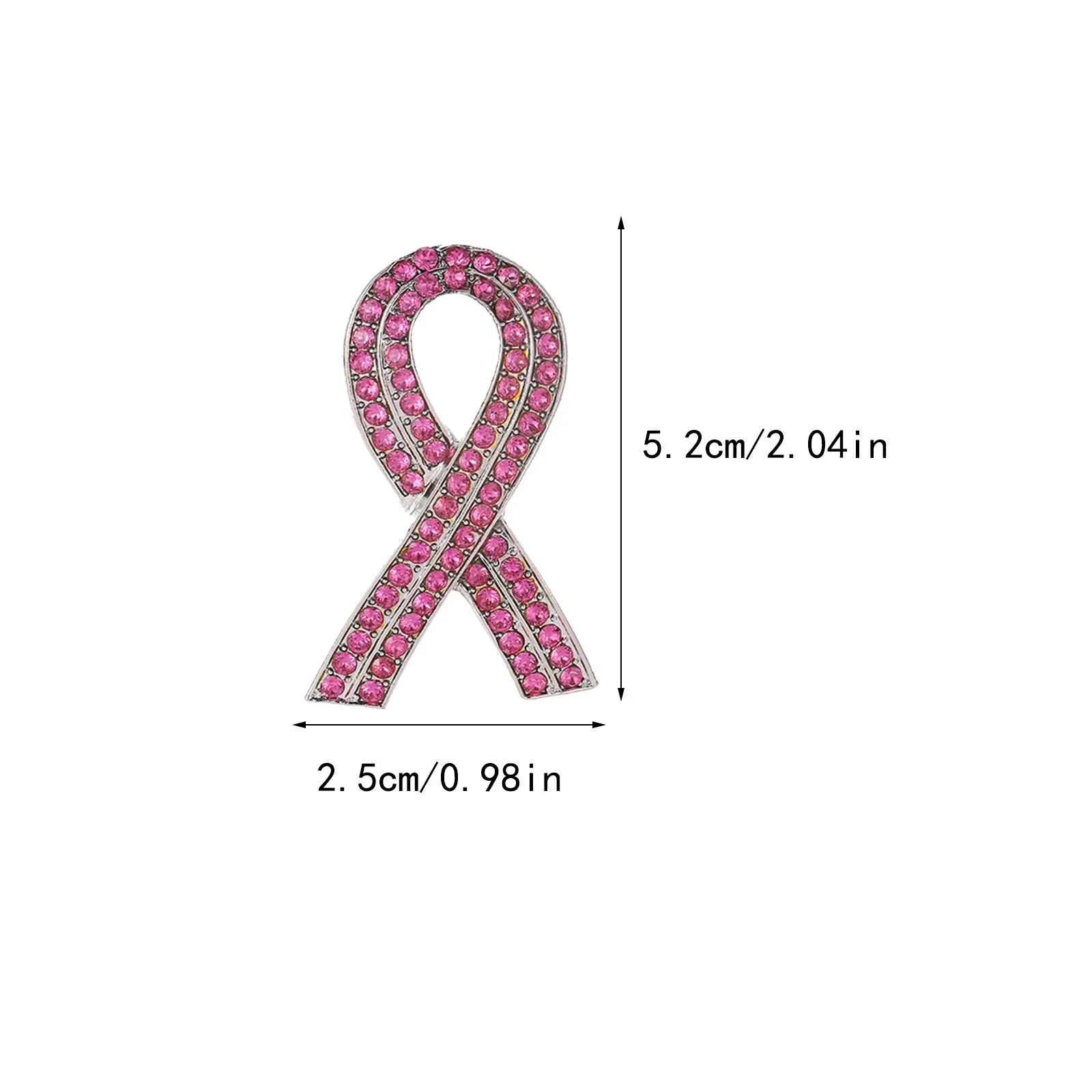 Эмалированная брошь в виде ленты для предотвращения рака груди |