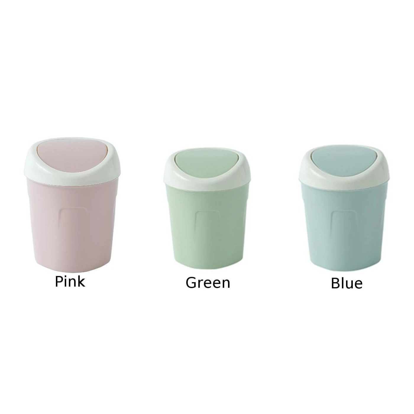 Rocking Cover Waste Bin Desktop Garbage Basket Home Office Bathroom Trash Can | Дом и сад