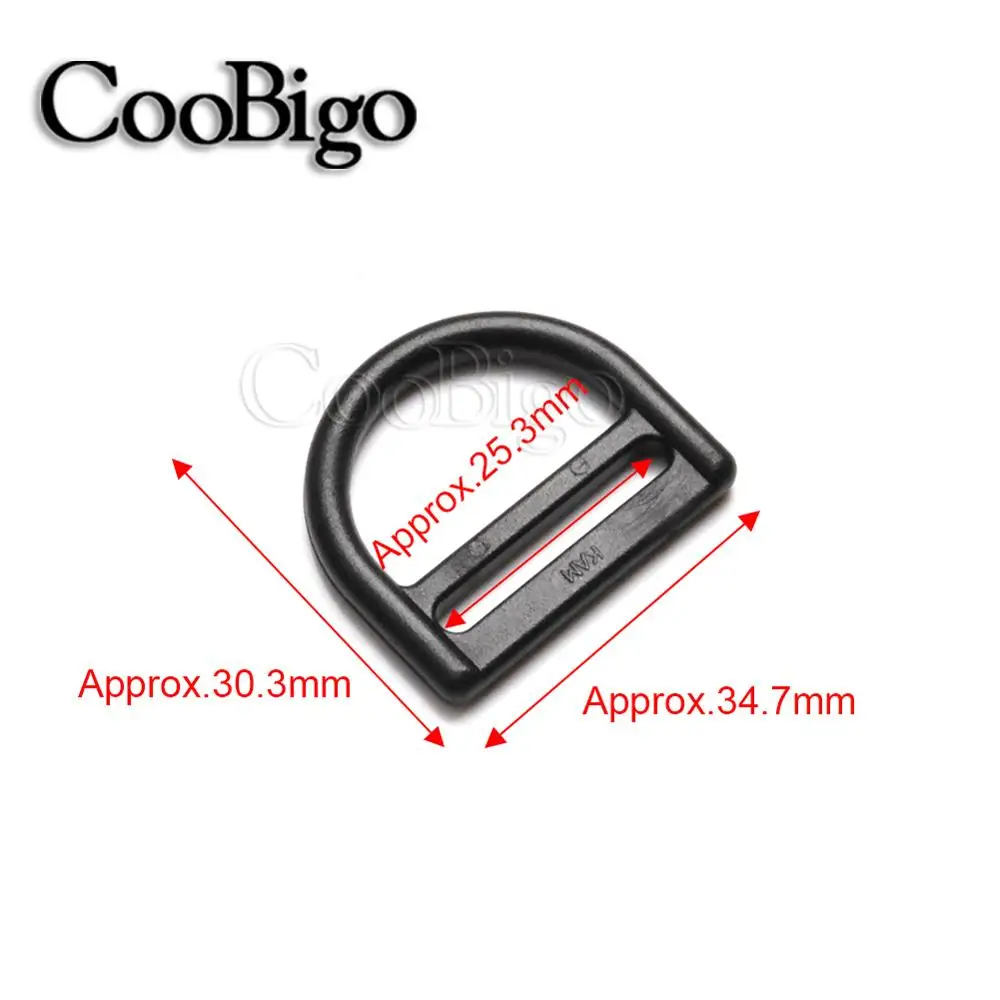 25pcs Plastic Size 20mm 25mm 32mm 38mm D-Ring Slider Adjustable Buckle For Backpack Strap Luggage Belt Webbing Bag Accessories | Дом и сад