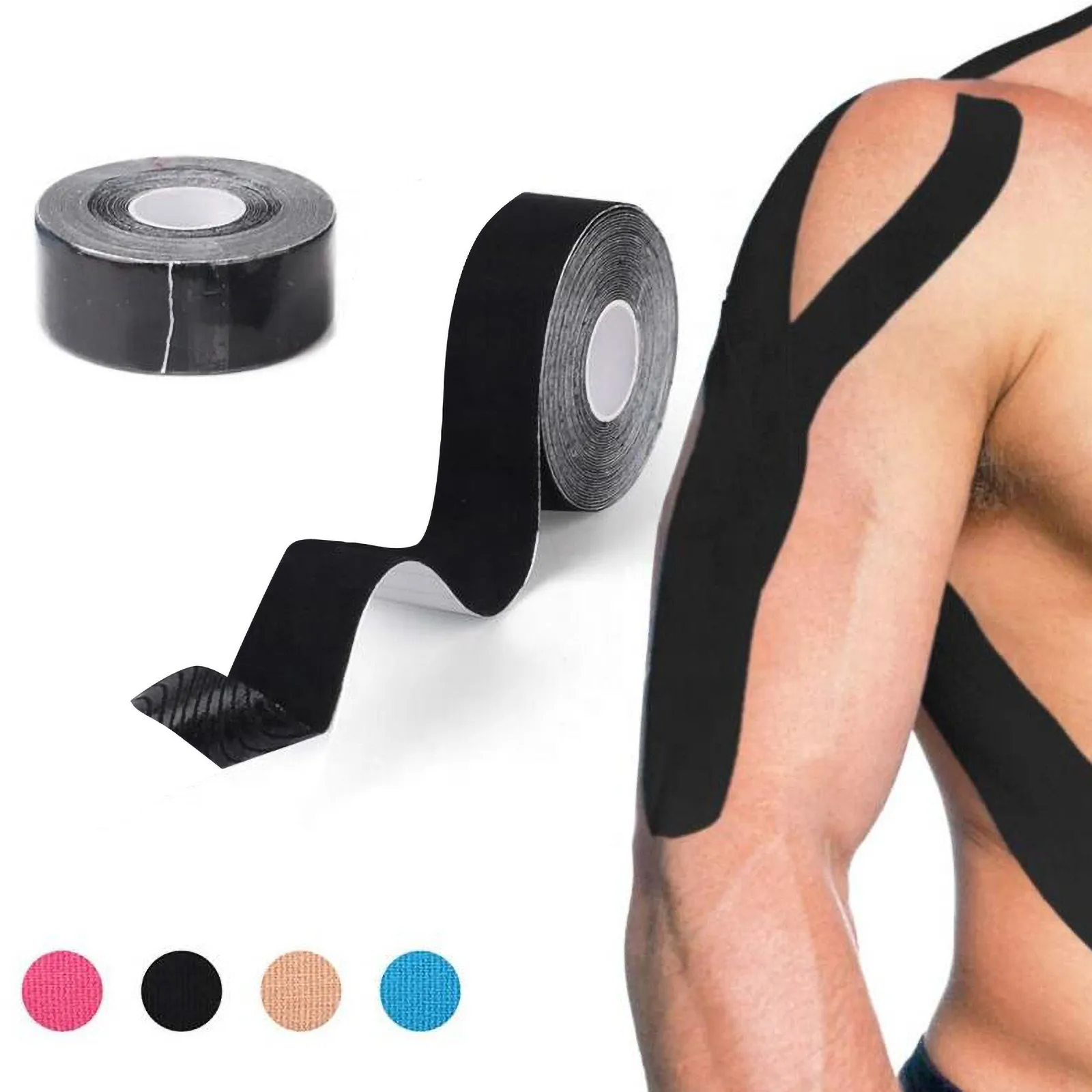 Кинезиологическая лента повязка для мышц физиотерапии миалгия