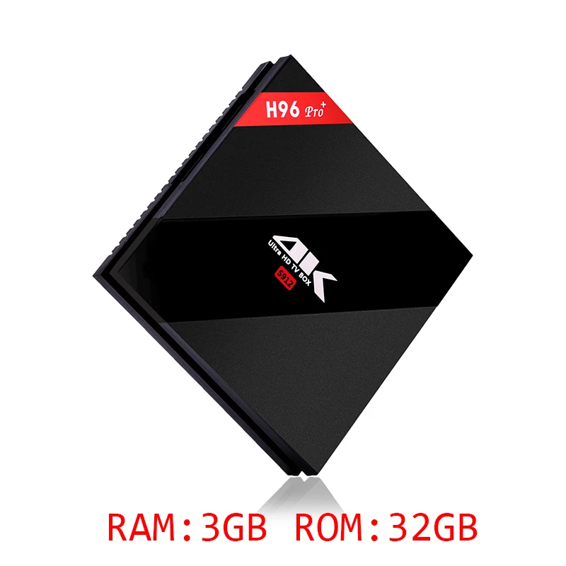 Wechip H96 Pro Plus Android 7,1 ТВ приставка Amlogic S912 Восьмиядерный 3g 32G 2,4G/5,8 GHz Wifi HDMI 4K HDR BT4.1 телеприставка медиаплеер - Цвет: 3G32GB