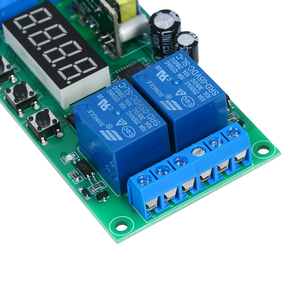 2 канала реле задержки таймера модуль постоянного тока 7 ~ 30 Вт светодиодный
