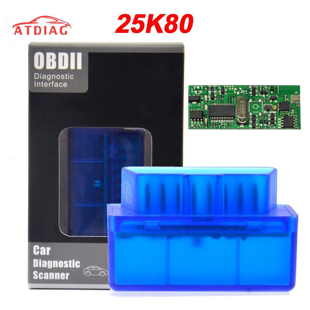 Мини OBD2 Eml327 V1.5 25k80 Bluetooth адаптер автомобильный диагностический сканер для Android/ПК