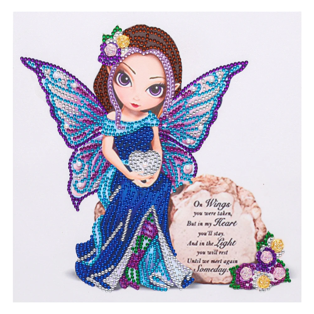 

Beautiful Anime Girl 5D Special Shape Rhinestone Diamond Painting 30 x 30 cm
