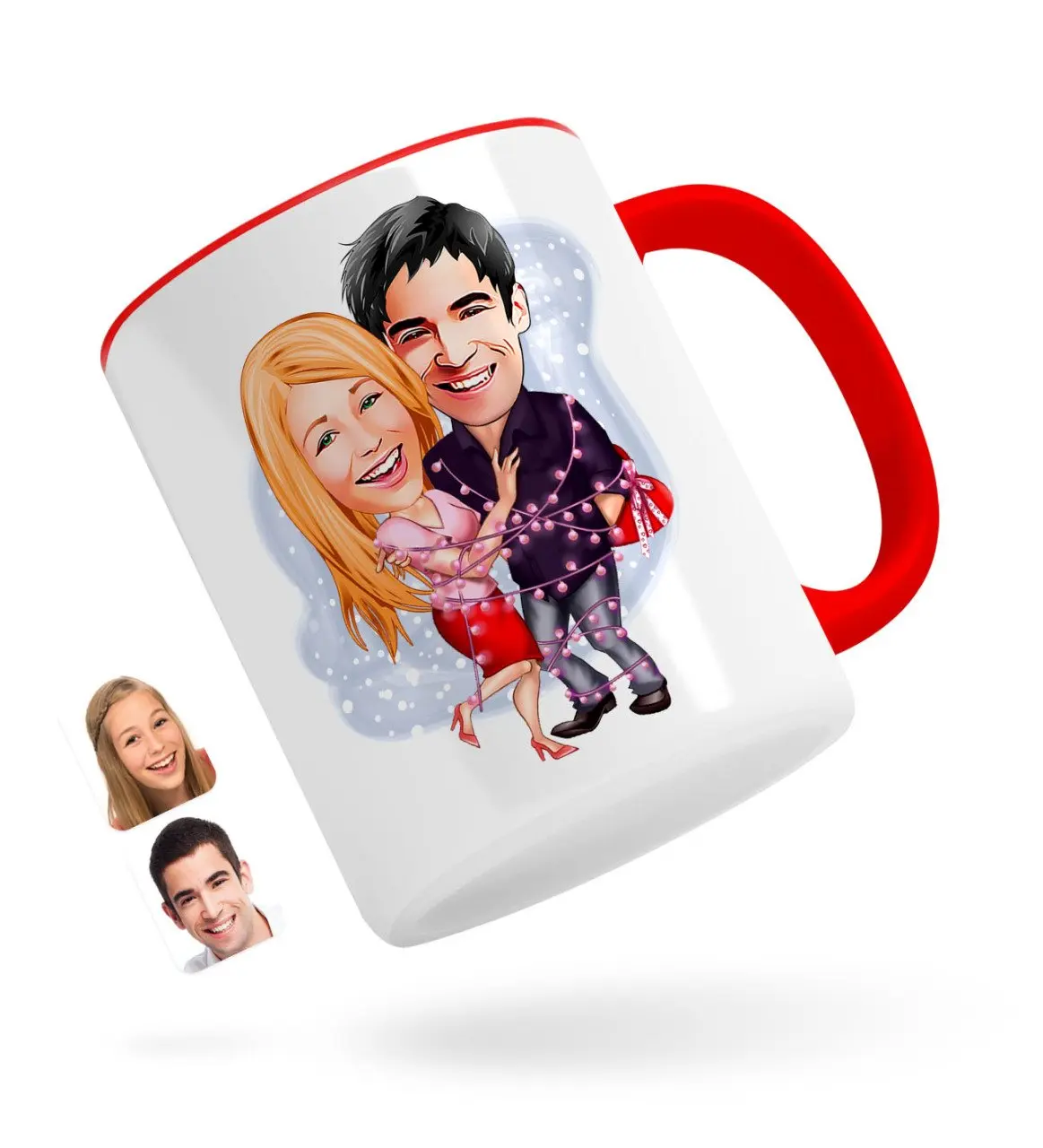 

Персонализированные Валентина карикатура Красного кружка Bardak-2