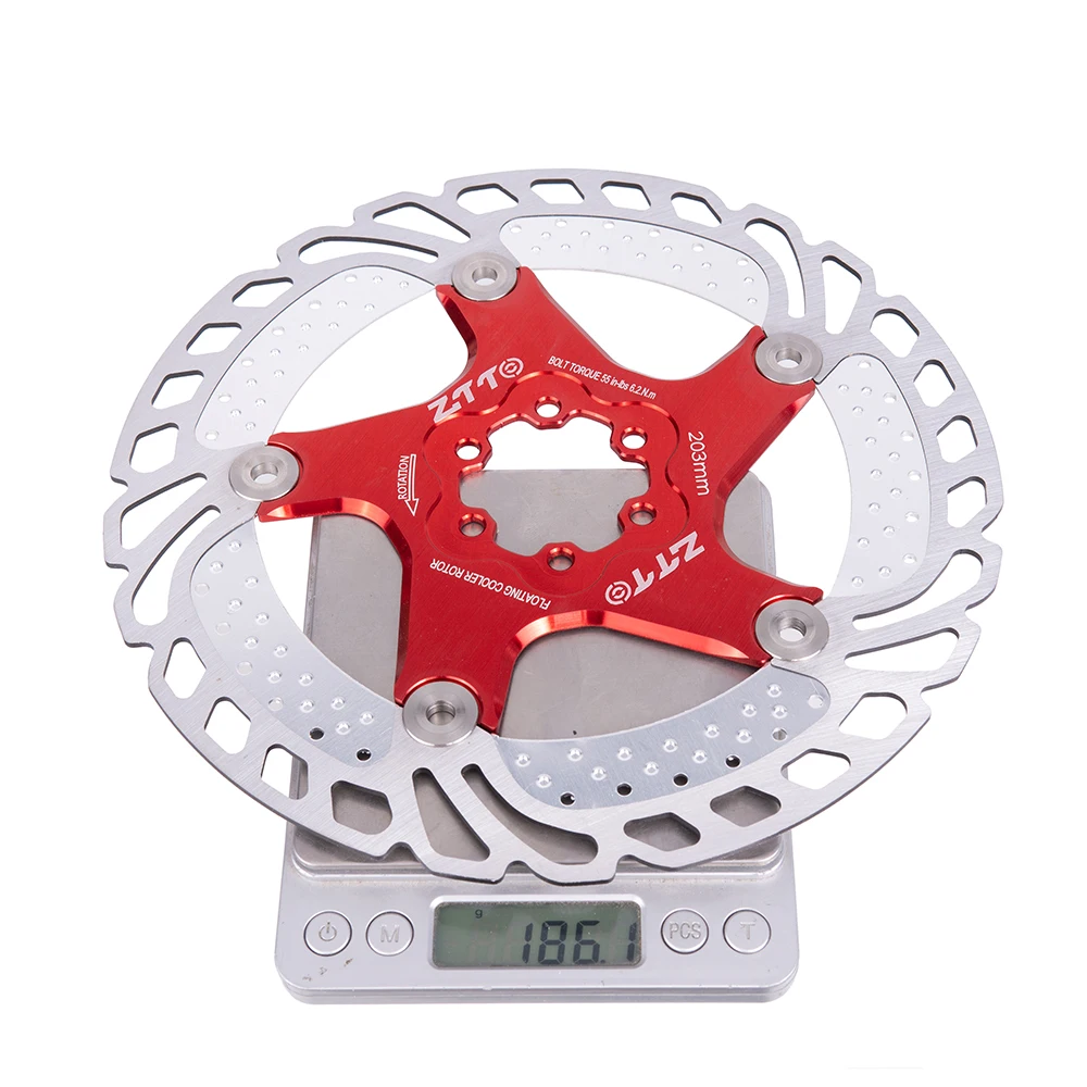 ZTTO Bicycle Brake Cooling Disc Floating Ice Rotor For MTB Gravel Road Bike 203mm 180mm 160mm 140mm Cool Down vs RT99 RT86 | Спорт и
