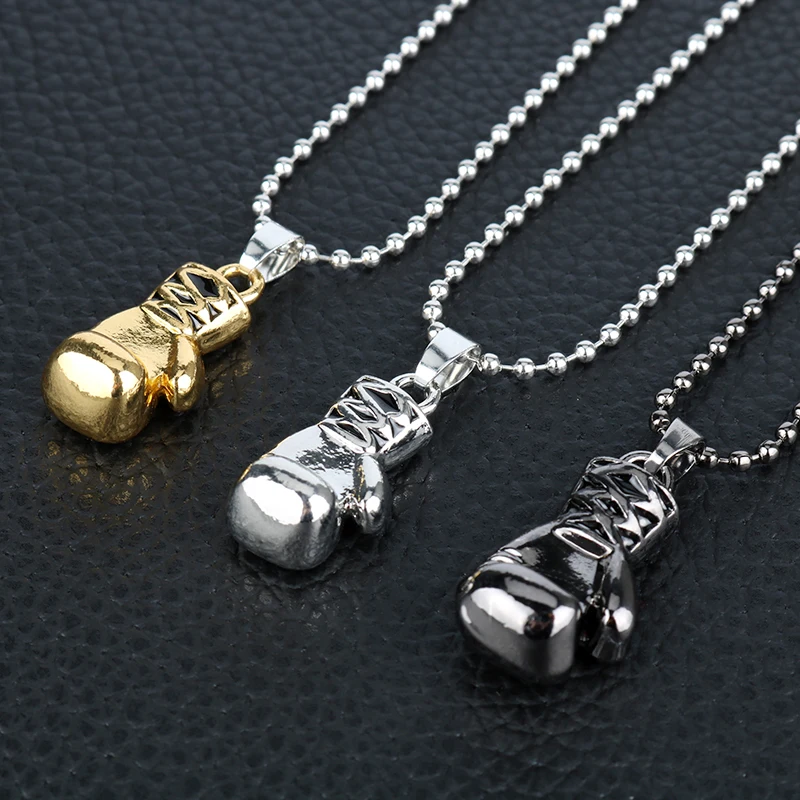 Ожерелье с мини боксерской перчаткой для мужчин и мальчиков Модный кулон в стиле