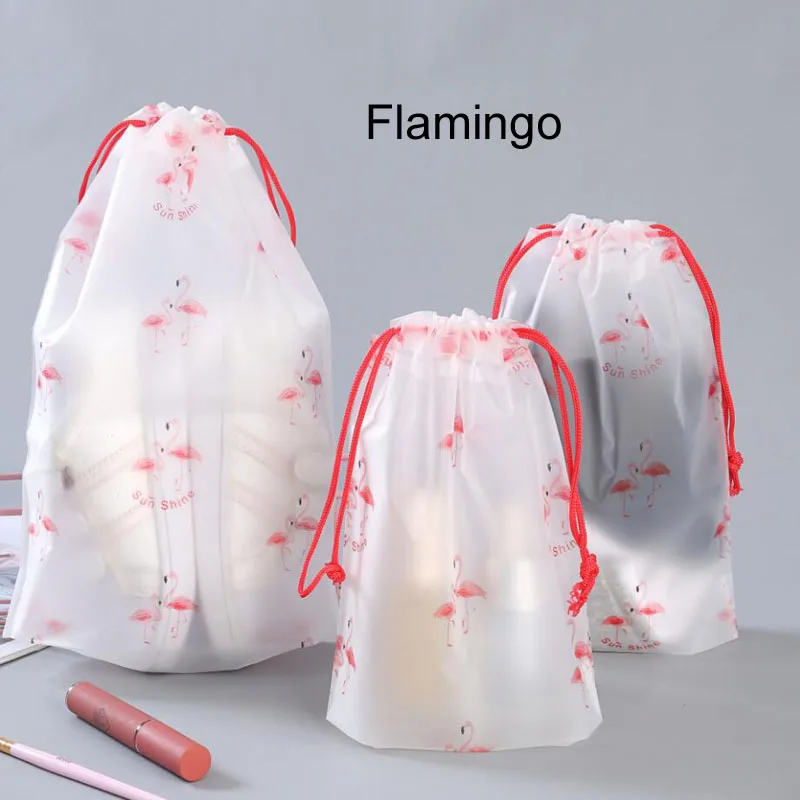 Flamingo Коричневый медведь прозрачный косметический пакет дорожный кейс для косметики для женщин на молнии Make Up банный Органайзер сумка для хранения туалетные принадлежности, мытье Beaut Kit - Цвет: Flamingo