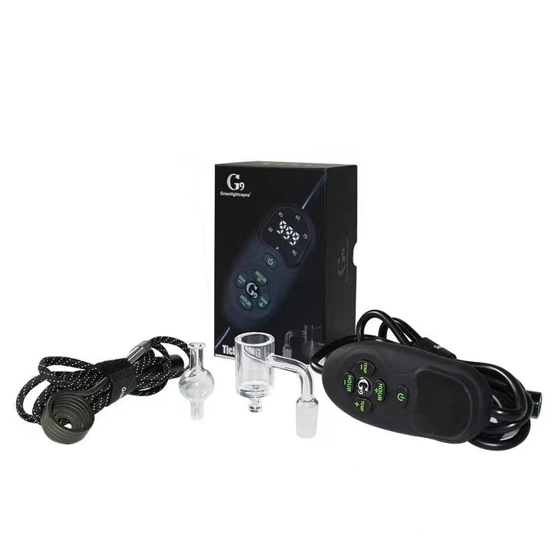 Greenlightvapes G9 Tick Enail V2 Henail Kit Quartz Banger 25 мм Тепловая катушка воск 100 Вт контроль