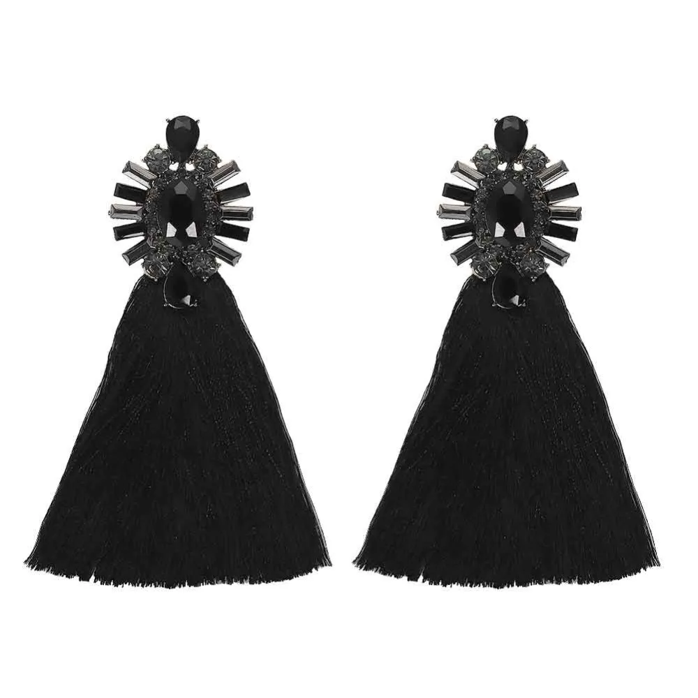 Dvacaman, Кристальные серьги с бахромой, Boho, ЭТНИЧЕСКАЯ подвеска, висячие серьги для женщин, вечерние, свадебные Висячие серьги, массивное ювелирное изделие