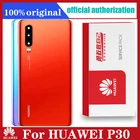 Оригинальная Замена заднего корпуса для HUAWEI P30 задняя крышка аккумуляторное стекло с наклейкой на объектив камеры