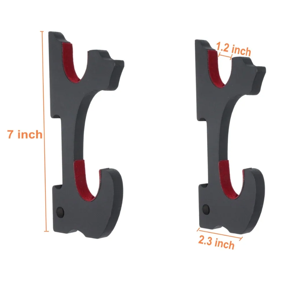 2set sword hook wall mount samurai sword hanger display holder adjustable for katana wakizashi tanto genji 2 tier velvet padded free global shipping