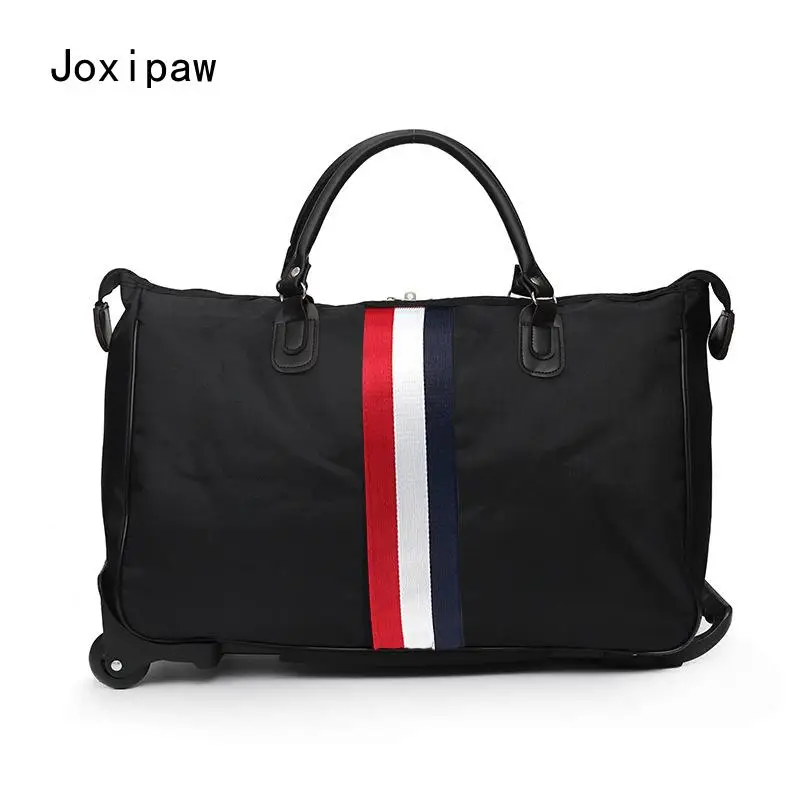 

Large Capacity Waterproof Luggage Trolley Case with Wheels Girl Suitcase Shopping Trolley Women Hand Luggage Boarding Bag Trolly