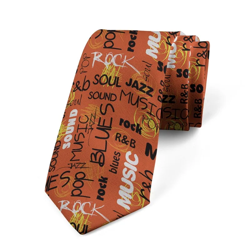 Модный текст в британском стиле мужской галстук 8 см Новинка Забавный цвет