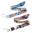 JF419 со смешными героями из мультфильмов для разделывания свиньи, утки с застёжкой-карабином новые стильные тесёмки оптом классные кнопки ID карты держатель телефона usb-кабель с брелком для зарядки передачи и значок ремешок на шею с подвеской подарки