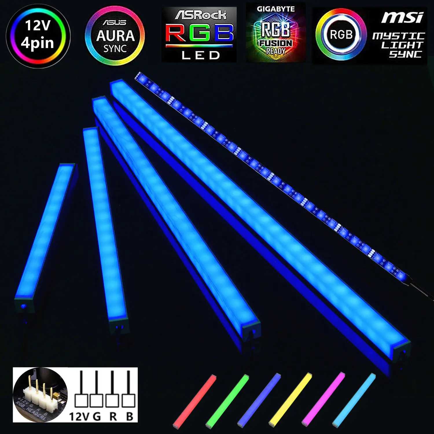 Светодиодная RGB лента 5050 для игр на ПК RGB-подсветильник ка материнской платы 12 В Aura