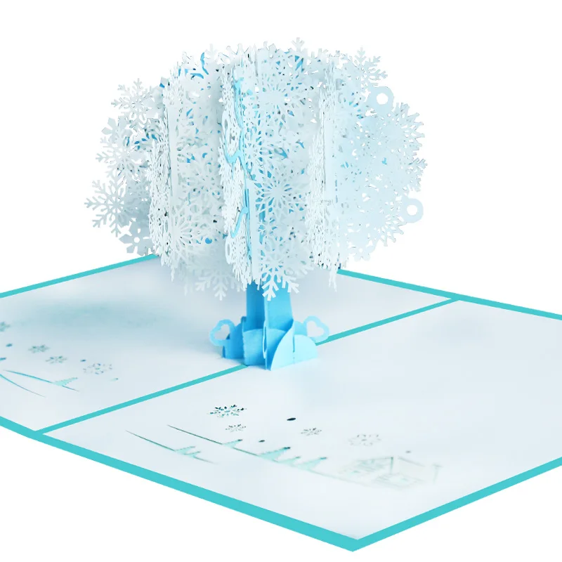 Творческий открытка с рождественской елкой ручной работы деловая подарочная