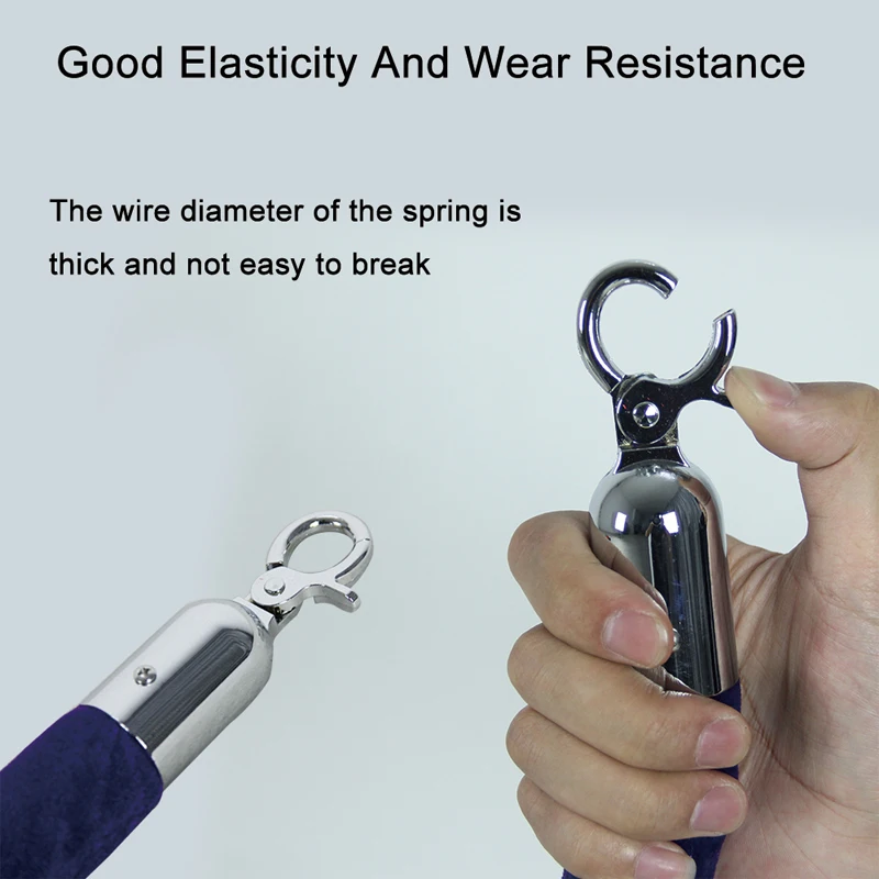 

Snap Ends Gold or Chrome Accessories Hook Stanchion Ropes for Retractable Belt Stanchion line