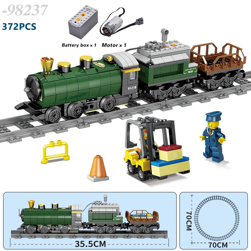 

Electric Train With Round Track Compatible Major Brand Toys Island Building Block Road Classic Collections
