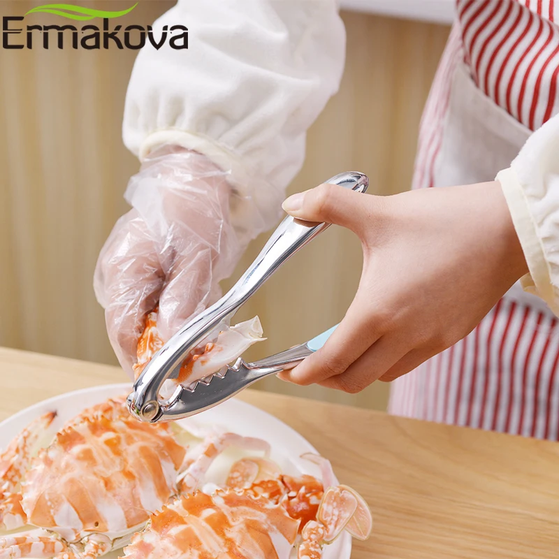ERMAKOVA Crab Clipper Walnut Sheller Nutcracker Cracker Metal Seafood Tool Kitchen Gadget | Дом и сад