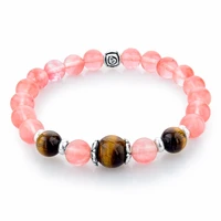melihe pink tiger eye bracelets bangles for women silver cuff bracelet for jewelry making love strand bracelet femme sbr150252