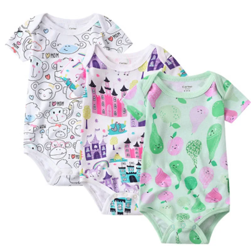 Одежда для новорожденных девочек недорогая хлопковая цельнокроеная Осенняя