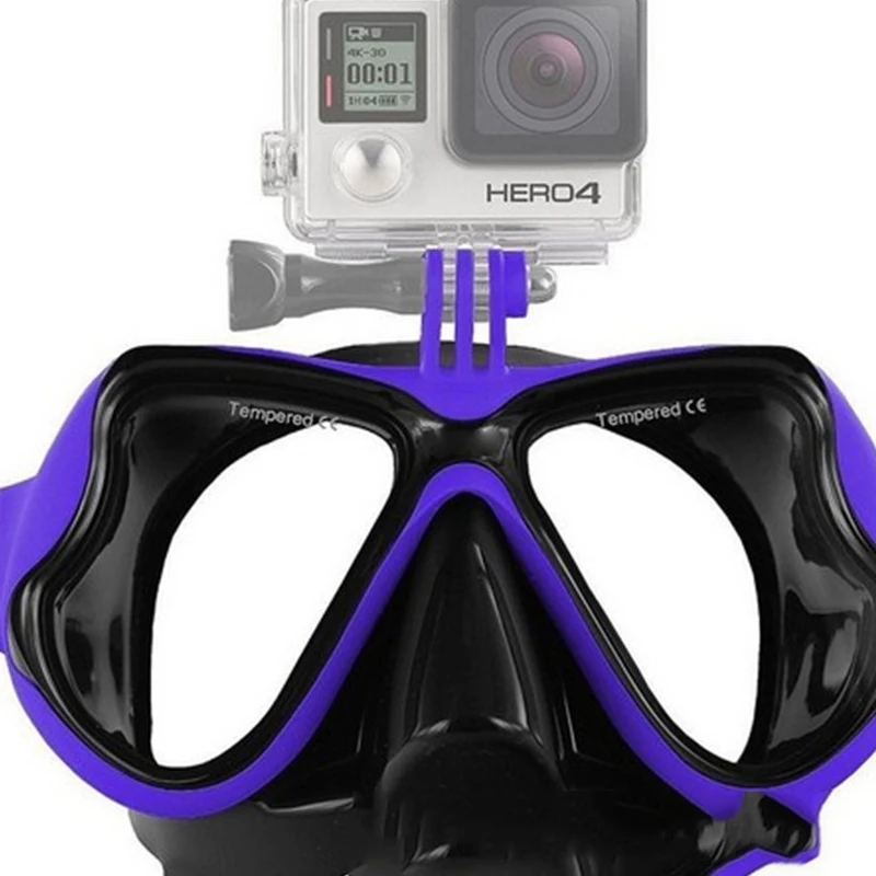 Blue Goggles Профессиональная Подводная маска для камеры, маска для дайвинга, очки для плавания, подводное оборудование для дайвинга, держатель для камеры для Go Pro - Цвет: Blue Goggles