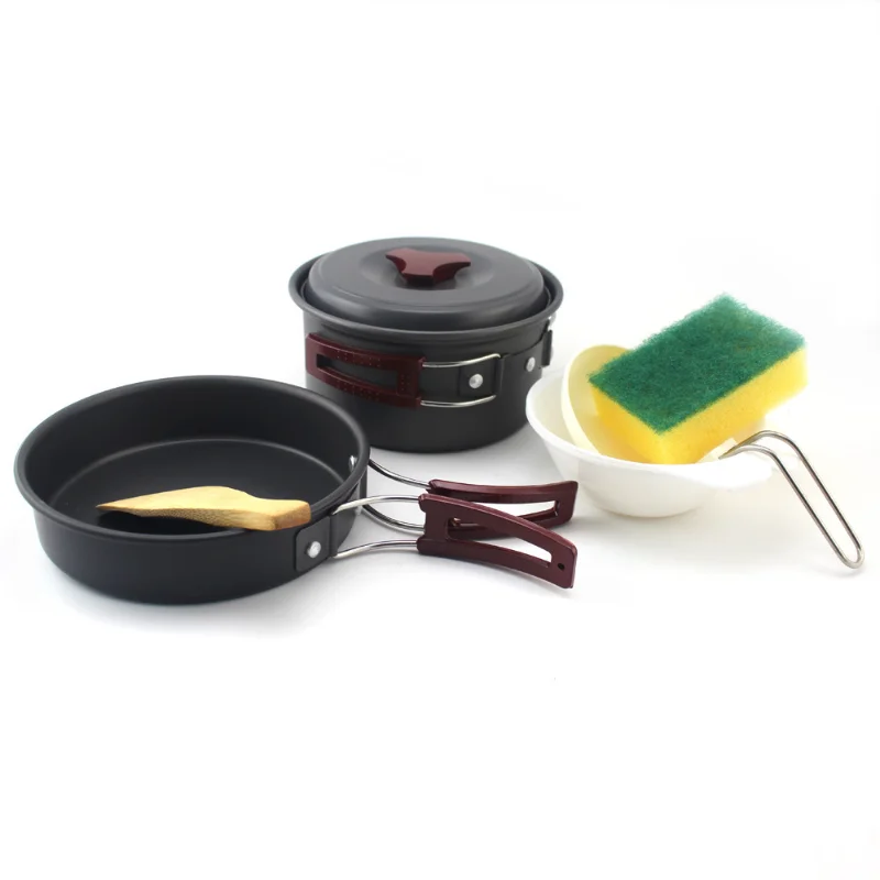 

Camping Tableware Outdoor Cookware Set Pots Tourist Dishes Bowler Kitchen Equipment Gear Utensils Hiking Picnic Travel