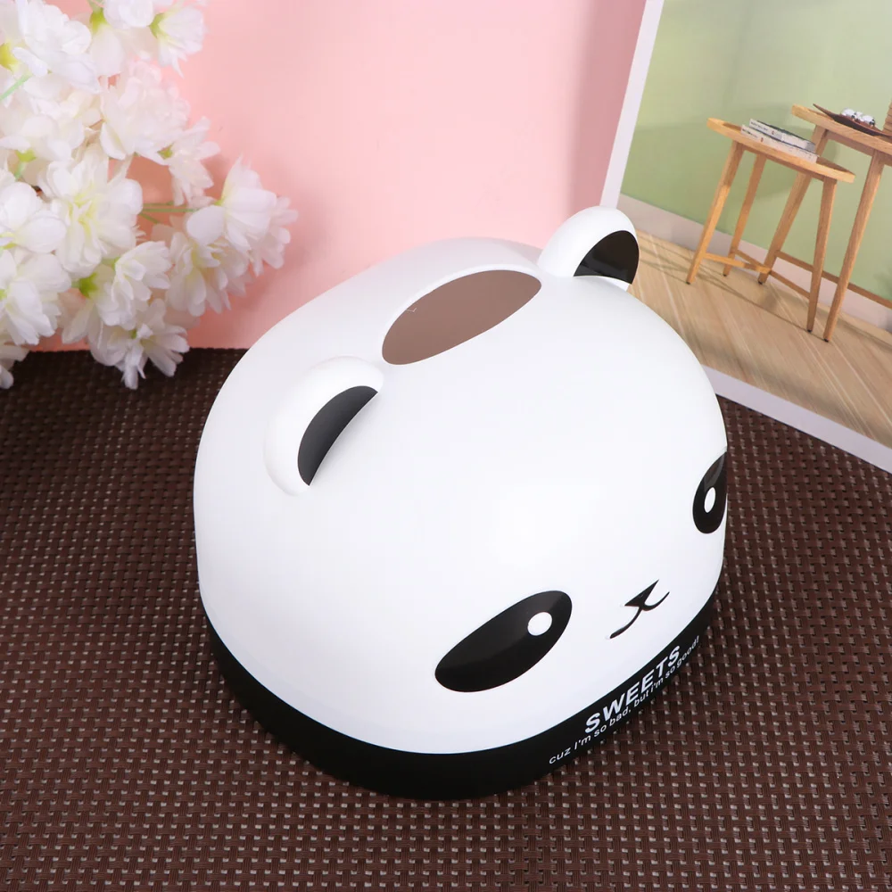 

Household Desktop Tissue Box Cartoon Panda Tissue Box Creative Roll Paper Tissue Holder Paper Extraction Storage Box for Home (R