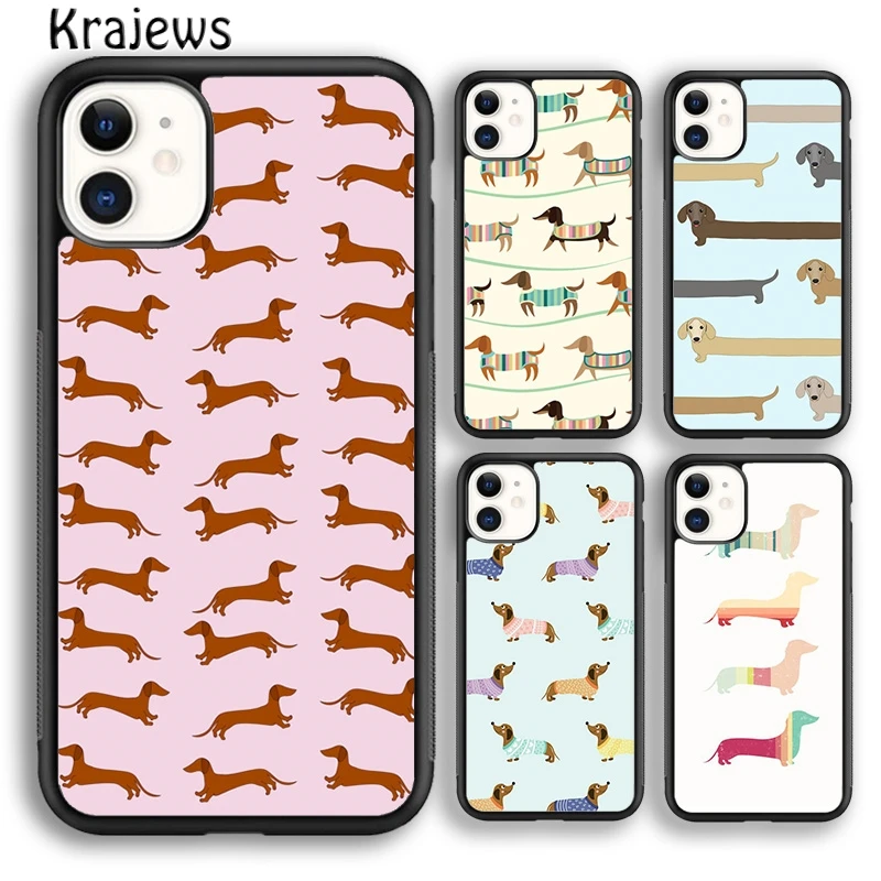 Чехол для телефона с рисунком сосисок таксы iPhone 5s 6s 7 8 plus X XS XR 11 12 13 pro max Samsung Galaxy S8 S9