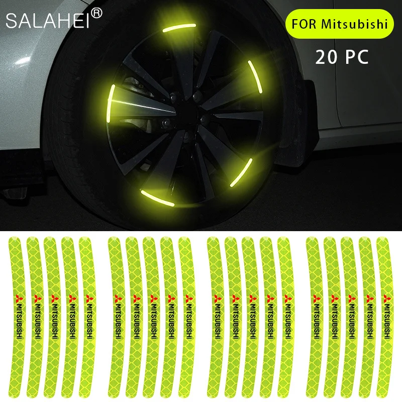

Car Stickers Reflective Wheel Rim Strip For Mitsubishi ralliart Lancer 9 10 Asx Outlander asx 3 Pajero Sport L200 Badge Galant
