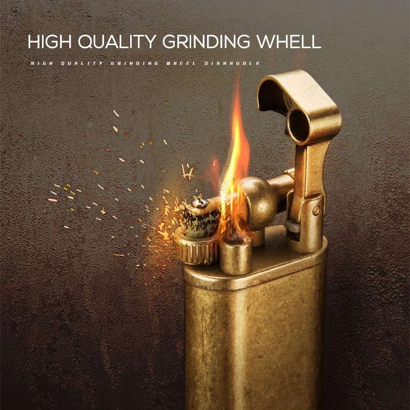 Честная медная керосиновая Зажигалка в стиле ретро многоразовые шлифовальные