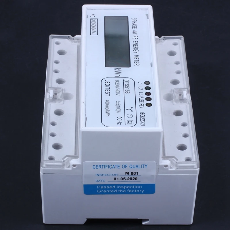 DDS576 трехфазный 4 провод 7P LCD цифровой ваттметр энергопотребление din-рейка