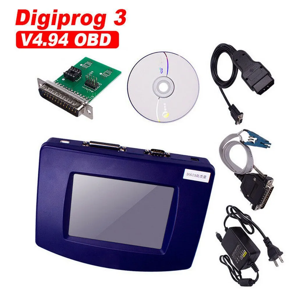 Многоязычный ST01 ST04 адаптер и кабель OBD2 Digiprog 3 V4.94 одометр программатор DigiprogIII